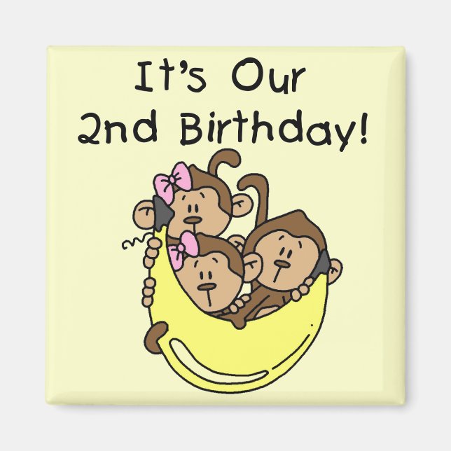 Imán Trillizos 2 - Dos Chicas y un niño (Frente)