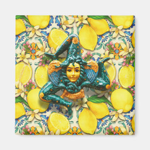 Imán Trinacria Sicily Italia Orgullo Lemon Tile Medusa