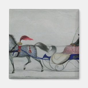 Imán Trineo traído por caballo