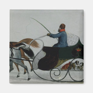 Imán Trineo traído por caballo