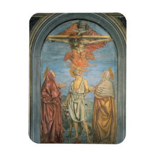 Imán Trinidad santa con St Jerome (fresco)