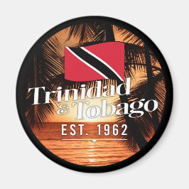 Imán "Trinidad y Tobago Este. Atardecer De 1962" Con Ba