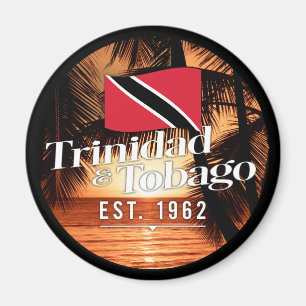 Imán "Trinidad y Tobago Este. Atardecer De 1962" Con Ba