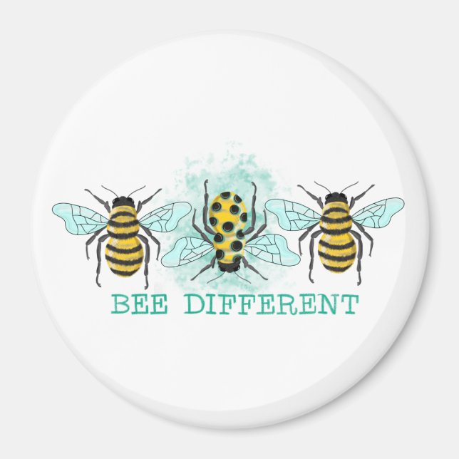 Imán Trío de abejas bumble diferente (Frente)