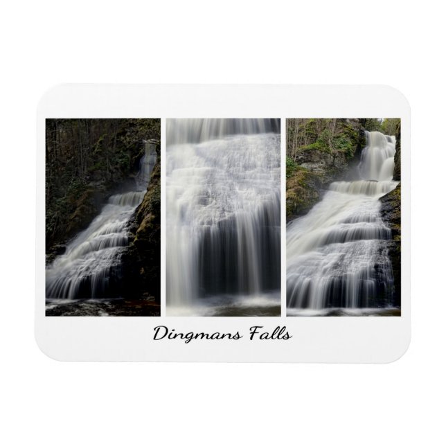 Imán Trio de Dingmans Falls Fotografías (Horizontal)