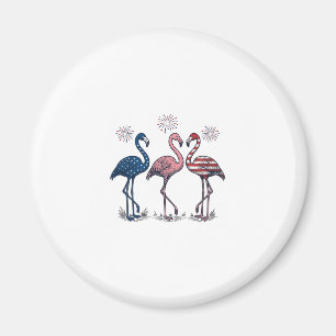 Imán Trío de Flamencos Patrióticos Diseño de Grabado Vi