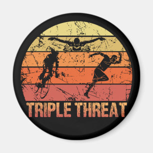Imán Triple amenaza de triatlón