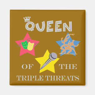 Imán triple de la reina de la amenaza