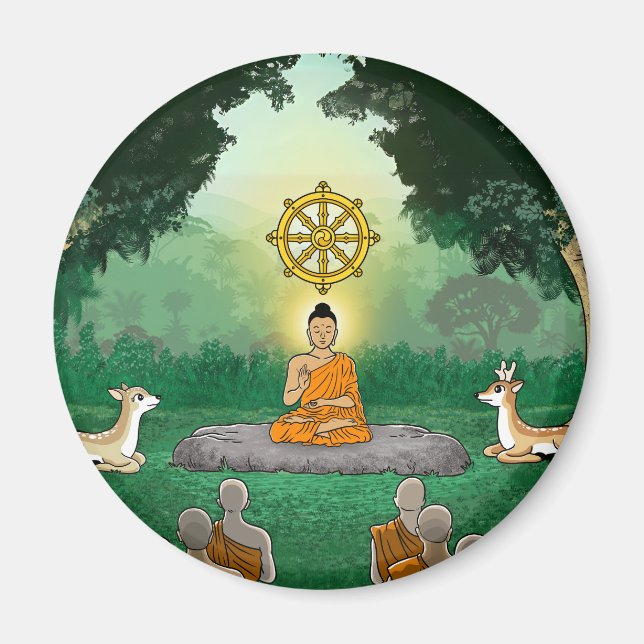 Imán Triple Gemas: Buda, Dharma, Sangha Magnet (Frente)