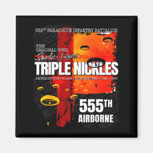 Imán Triple Nickles 555º Batallón de Paracaidistas Smok
