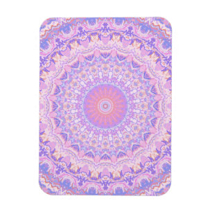 Imán Trippy Colorful Intricate Boho Hippie Mandala