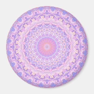 Imán Trippy Colorful Intricate Boho Mandala