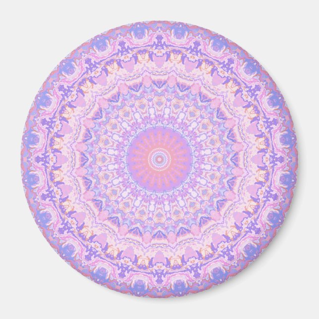 Imán Trippy Colorful Intricate Boho Mandala (Frente)