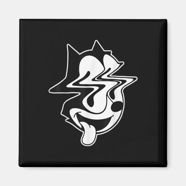 Imán Trippy Felix Cat Blackwork (Frente)