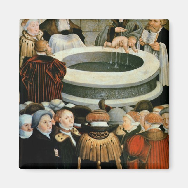 Imán Triptych, panel izquierdo, Philipp Melanchthon (Frente)