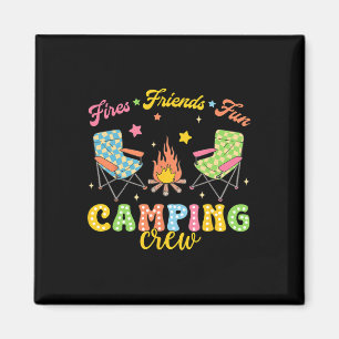 Imán Tripulación de acampada Amigos Familia Chicas Niño