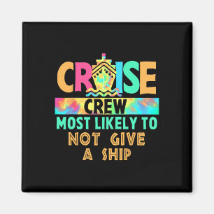 Imán Tripulación de crucero de vacaciones con Tie Dye M
