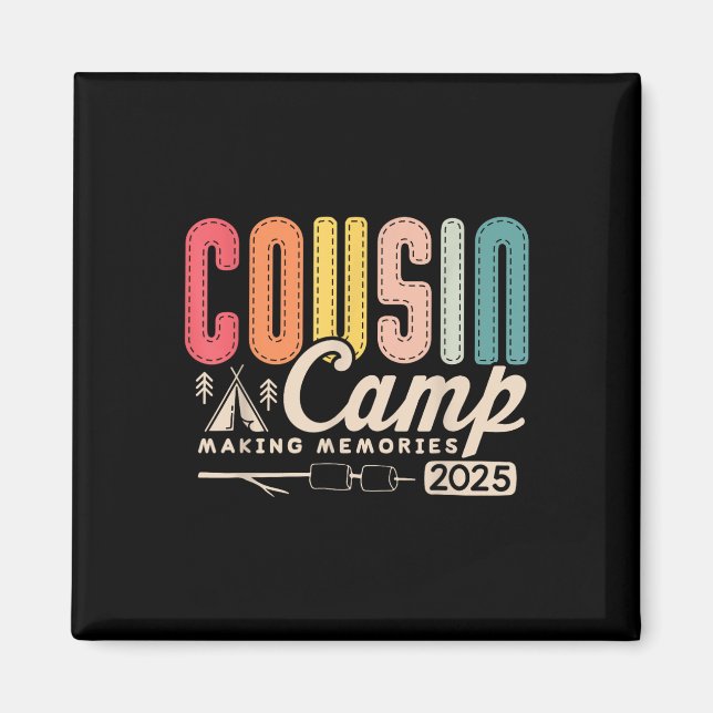 Imán Tripulación del campamento de primos 2025 Vacando  (Frente)