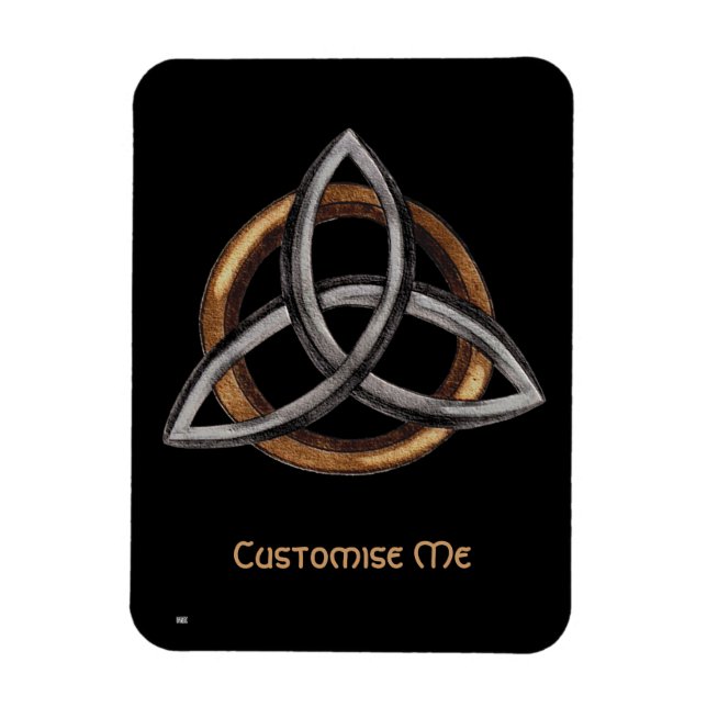 Imán Triquetra (Marrón/Plata) (Vertical)