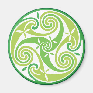 Imán Triskel verde