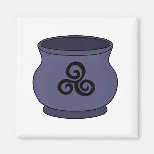 Imán Triskele Triskelion Triple espiral Cauldron