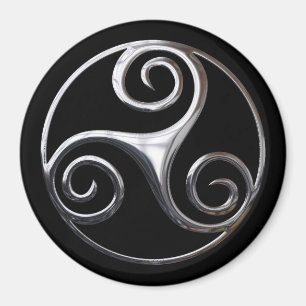 Imán Triskelion de plata