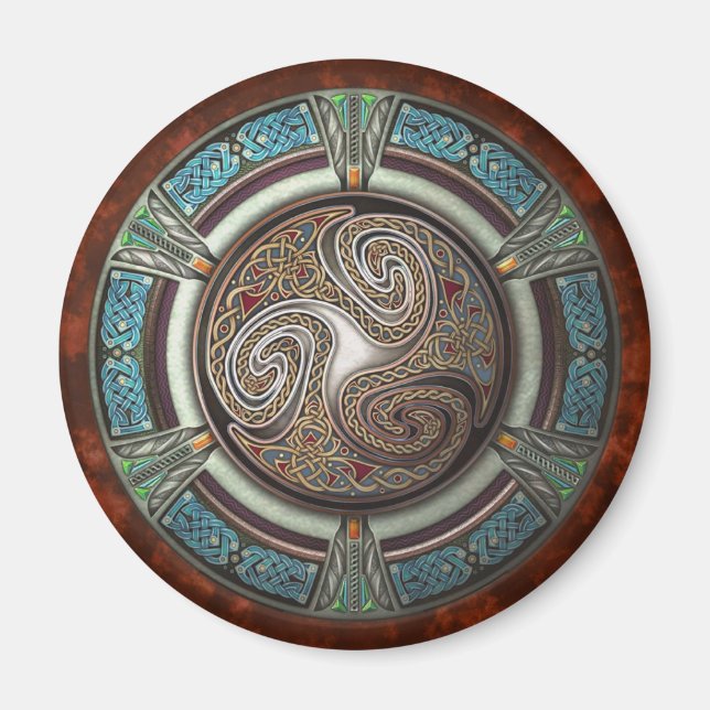 Imán Triskelion Round Magnet (Frente)