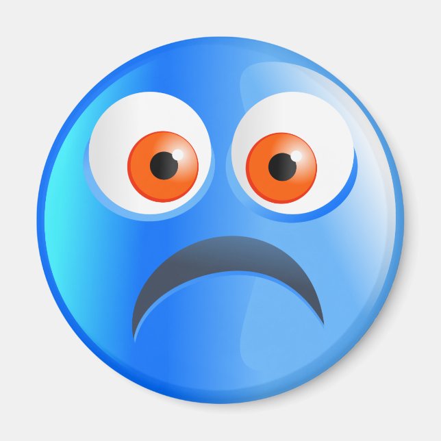 Imán Triste Blue Smilie (Frente)