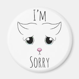Imán Triste cara de gato: Lo siento