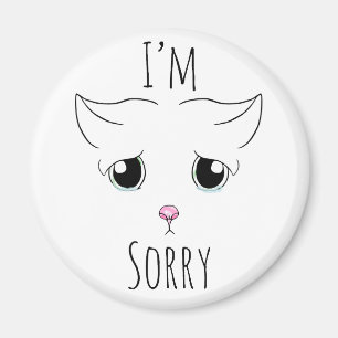 Imán Triste cara de gato: Lo siento