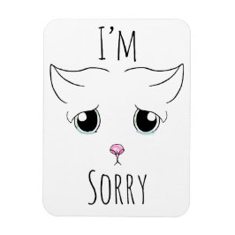 Imán Triste cara de gato: Lo siento