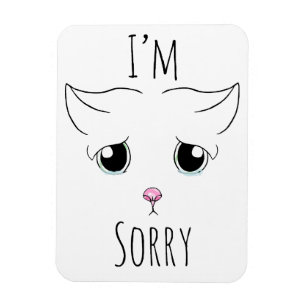 Imán Triste cara de gato: Lo siento