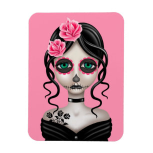 Imán Triste día del Chica muerto en rosa