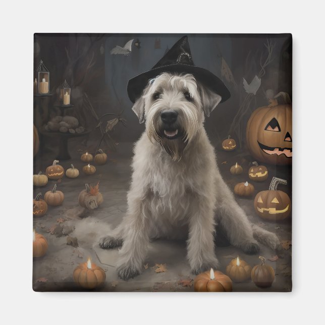 Imán Triste miedo por las calabazas de Wheaten Terrier  (Frente)