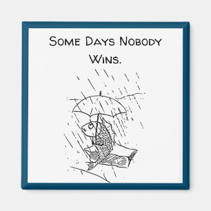 Imán Triste Personalizado Fish Bad Day Sympathy