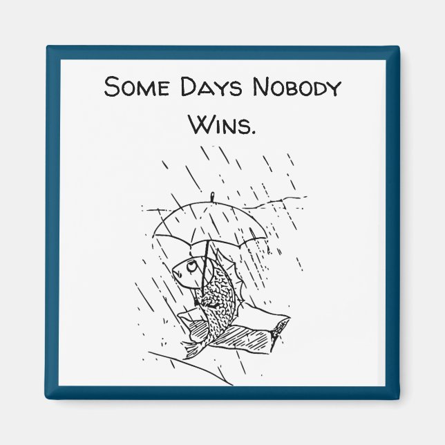 Imán Triste Personalizado Fish Bad Day Sympathy (Frente)