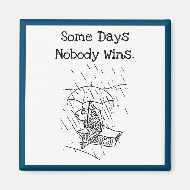Imán Triste Personalizado Fish Bad Day Sympathy (Frente)