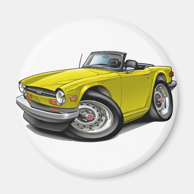 Imán Triunfo TR6 coche amarillo (Frente)