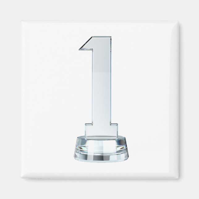 Imán Trofeo Crystal número uno (Frente)
