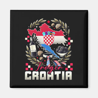 Imán Trogir Croatia Souvenir Croatian Flag Map