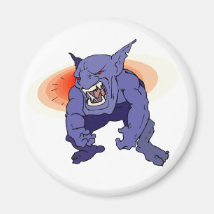 Imán Troll Duende Monstruo Gruñe Muestra Colmillos