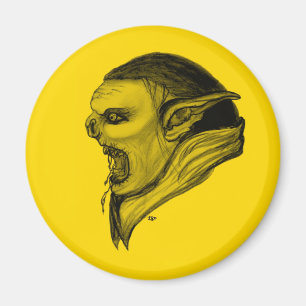 Imán Troll schwarz gelb design