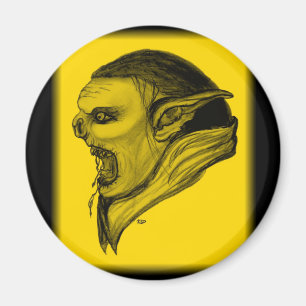 Imán Troll schwarz gelb design