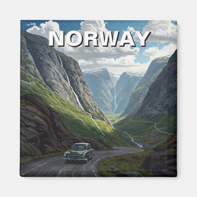 Imán Trollstigen de Noruega (Frente)
