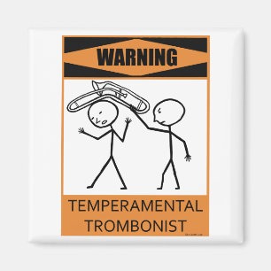 Imán Trombonista de temperatura de advertencia