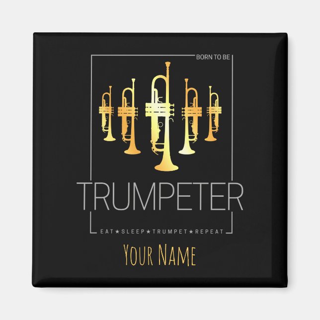 Imán Trompeta nacida como trompeta para músicos (Frente)