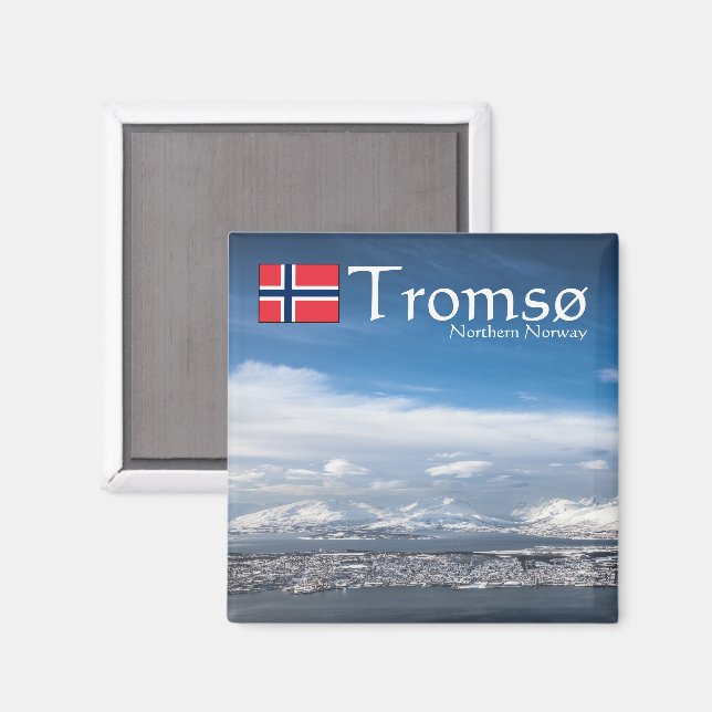 Imán Tromso Norway Souvenir (Anverso/Reverso)