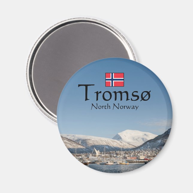 Imán Tromso Norway Souvenir (Anverso/Reverso)