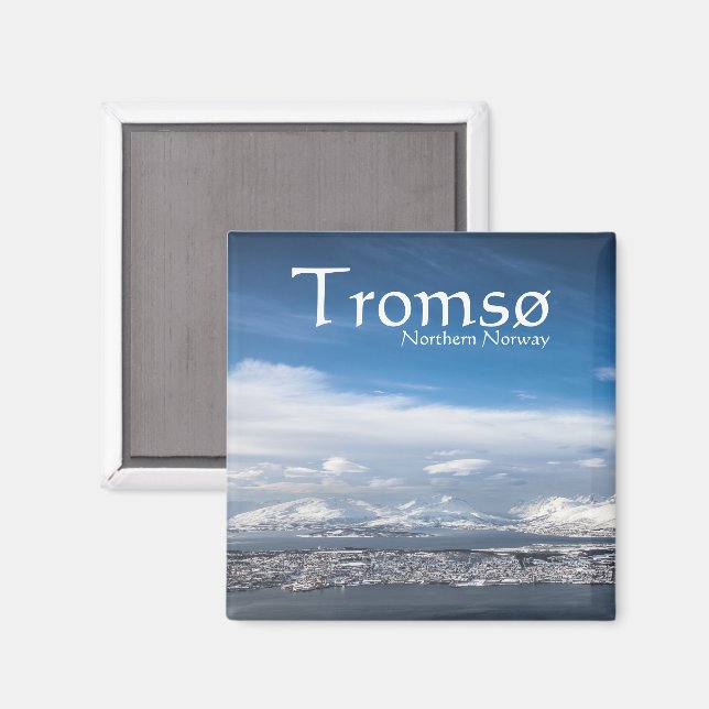 Imán Tromso Norway Souvenir (Anverso/Reverso)