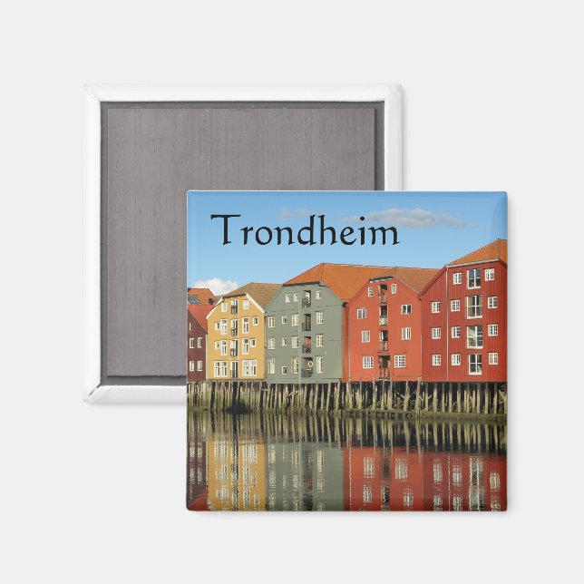 Imán Trondheim Noruega Souvenir (Anverso/Reverso)